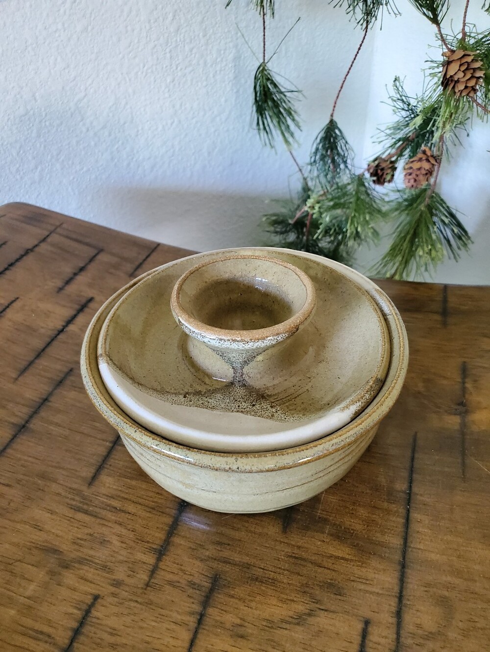 Hand Thrown Studio Pottery Game Hen Garlic Herb Roaster Planter Jewelry Holder - Picture 2 of 11